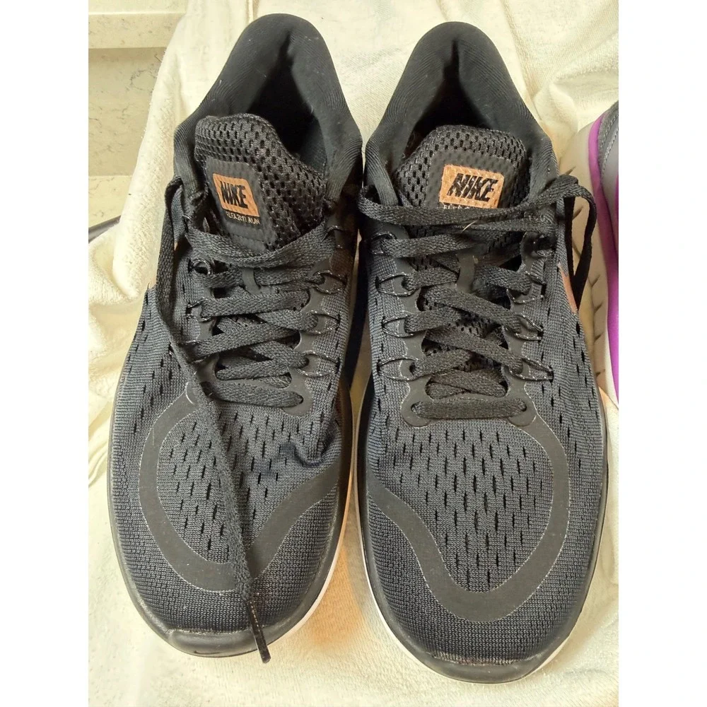 2 Pair!  LaNike‎ Flex Experience Run Womens Shoes Black Rose Gold Size 9.5